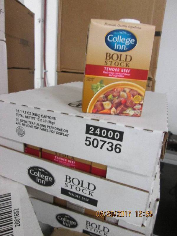 1 case of college inn bold stock te...