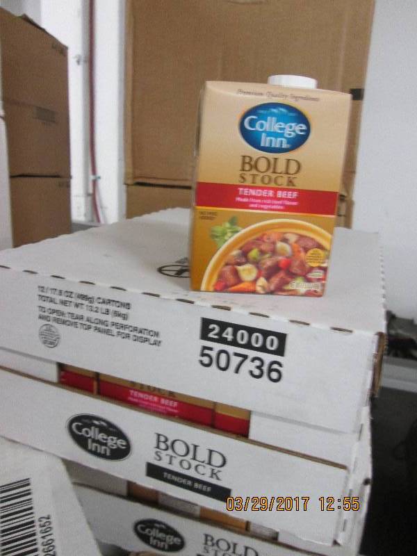 1 case of college inn bold stock te...