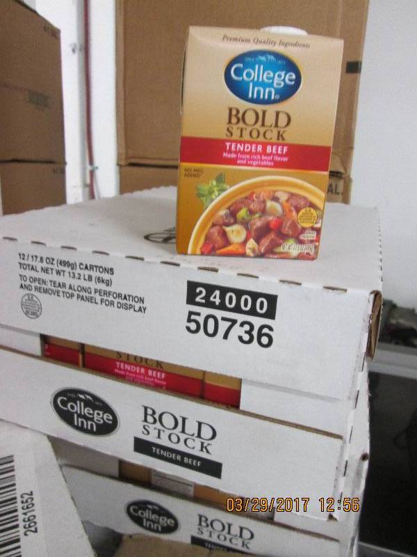 1 case of college inn bold stock te...