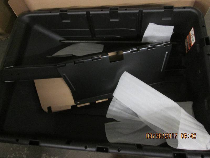 brinley 10 cuft poly cart has 2 dif...