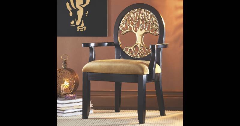 Detailed tree accent chair