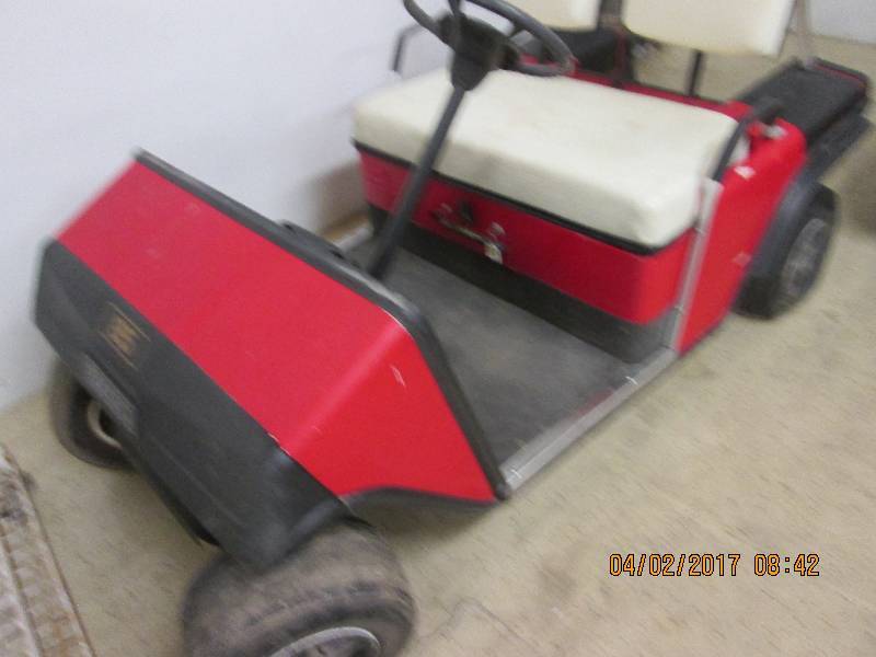 lot 3 image: ez-go golf cart with gas motor need...