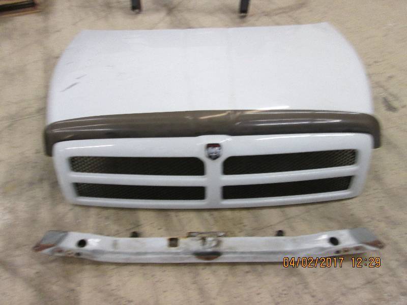 lot 20 image: white dodge ram hood off a 1996 dod...
