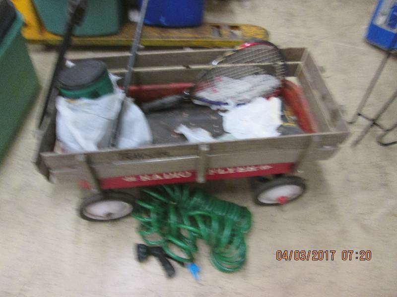 lot 32 image: radio flyer wagon needs a cleaning,...