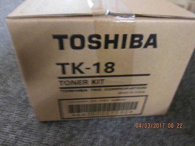 lot 48 image: new Toshiba tk18 black toner cartri...