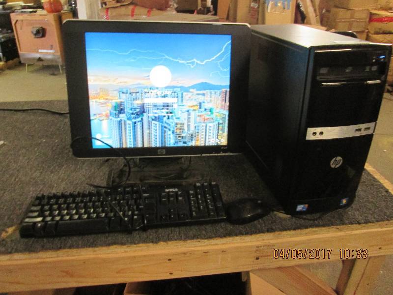 lot 123 image: hp500b computer with windows 7 pro ...