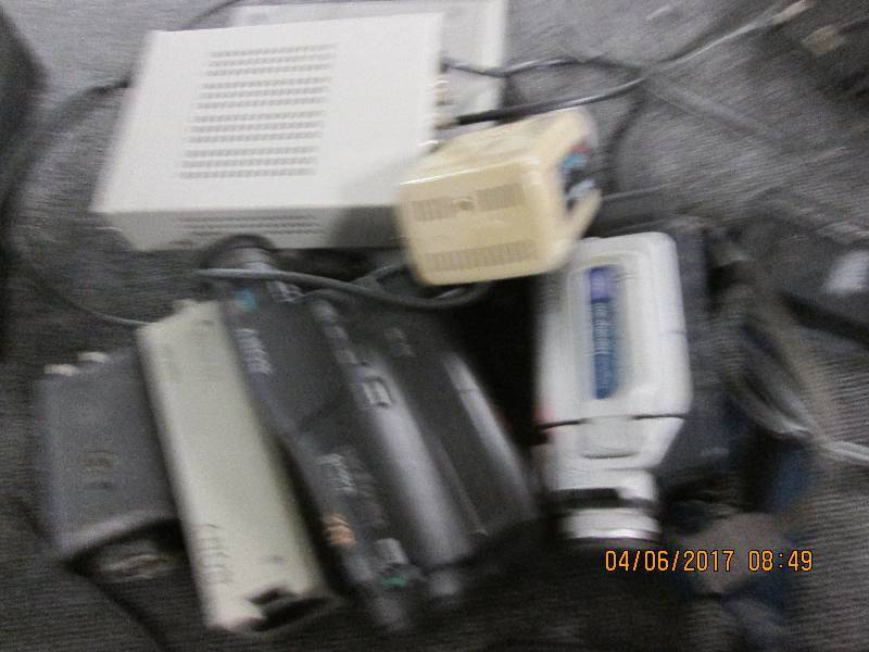 lot 137 image: 2 sony camcorders  and 1 charger bo...