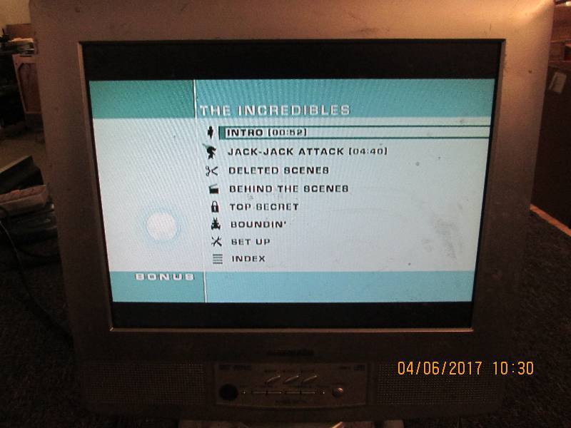 lot 144 image: sylvania 15 inch tv with dvd player...