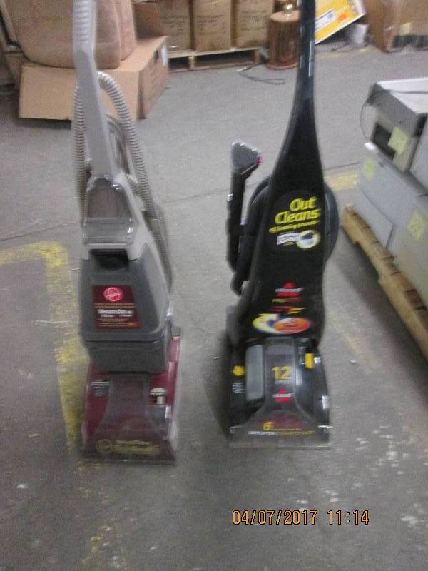 lot 162 image: 1 bissel and 1 hoover carpet cleane...