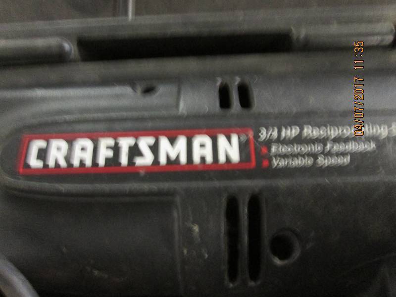 lot 164 image: craftsman 34 hp reciprocating saw ...