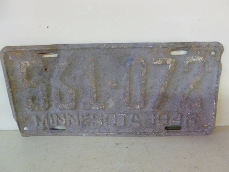 Vintage License Plate