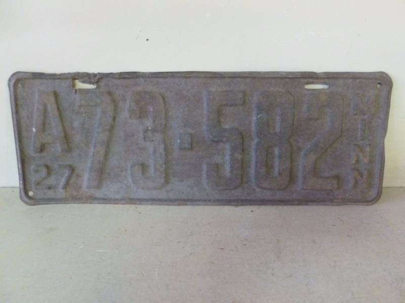 Antique License Plate