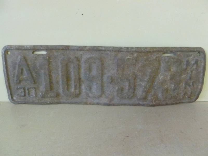 Antique License Plate