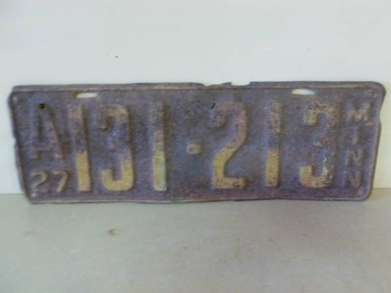 Antique License Plate