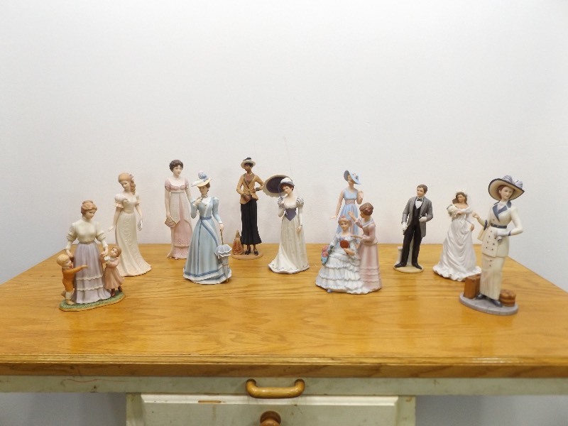 lot 10 image: MINT Lot of Home Interiors etc. Lady etc. Porcelain Figurines