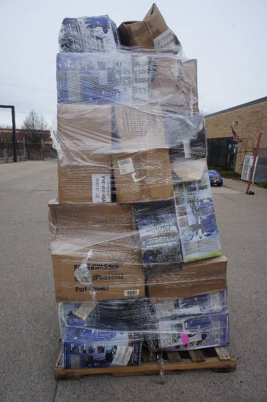 lot 127 image: 1 Large Pallet of (35) Total Pressure Washers - All Electric - Assorted PSI Levels - Wholesale Lot