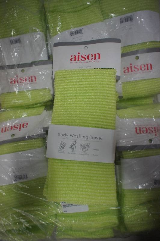 lot 145 image: Lot of 24 Aisen Creative Cleaning Technology Body Washing Towel 12 x 40 