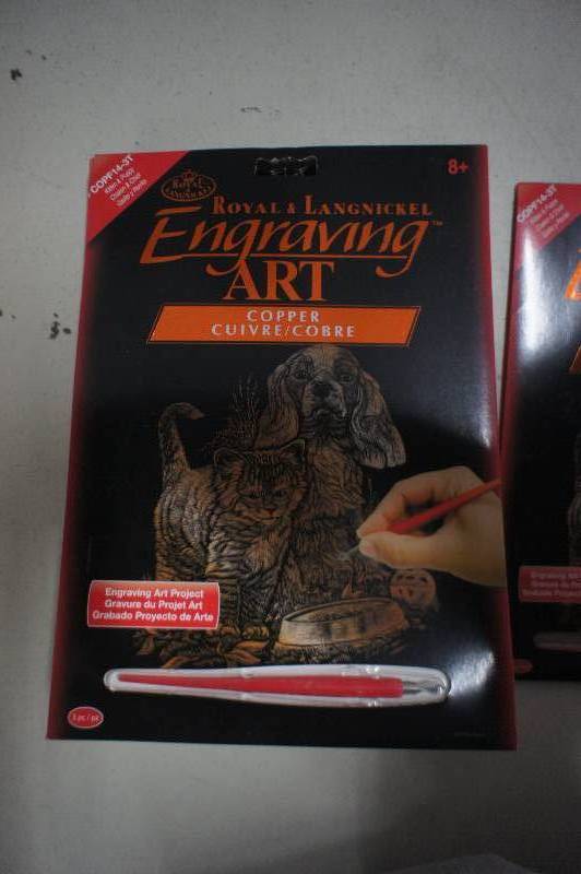 lot 146 image: Lot of 10 Royal & Langnickel Engraving Art Copper Cuivre  Cobre - Engraving Art Project