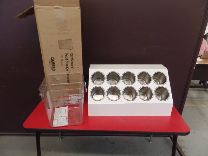 FOOD STORAGE AND UTENSIL CONTAINERS