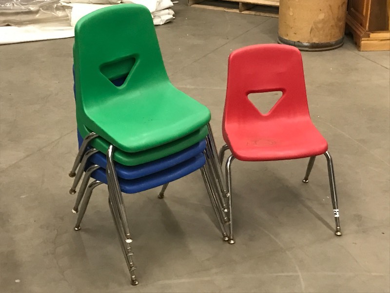 lot 27 image: Lot Of (5) Steel-Framed Chairs, Mul...