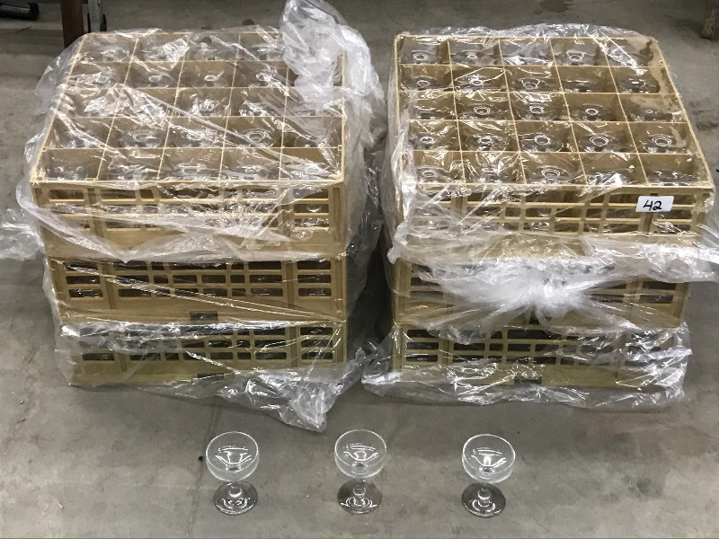lot 42 image: Lot Of (148) Small Margarita Glasse...