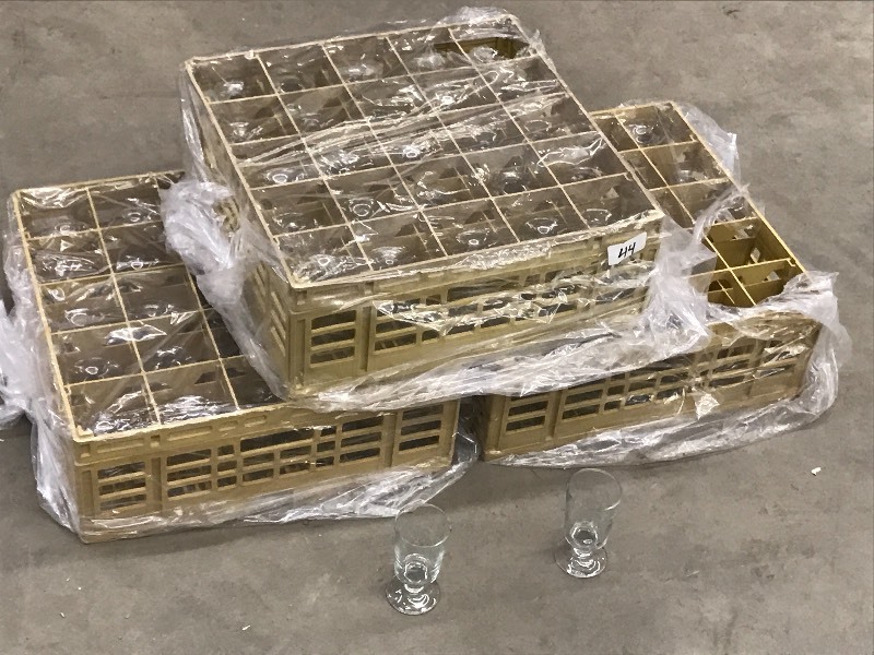 lot 44 image: Lot Of (73) 8oz Banquet Glassed Wit...