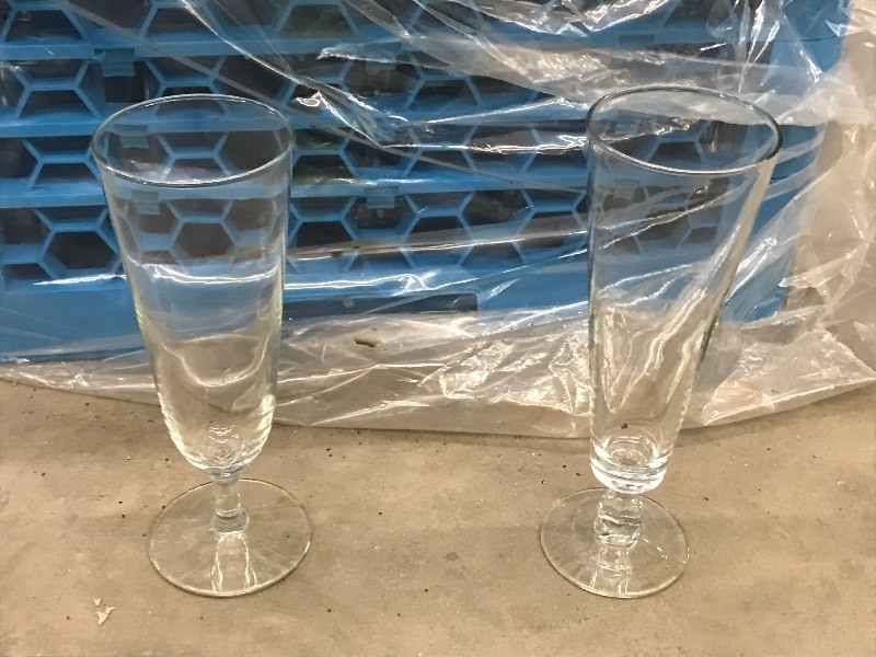 lot 46 image: Lot Of (50) Glass Champagne Glasses...