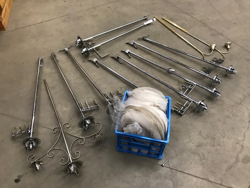 lot 51 image: Lot Of (13) Isle Candelabras, (2) C...