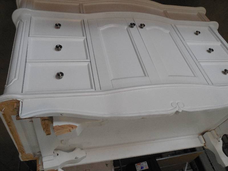 lot 40 image: 46 WHITE VANITY