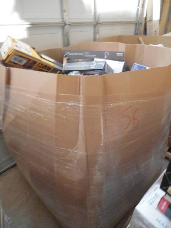 lot 56 image: PALLET LOT OF GENERAL MERCHANDISE AND TOOLS