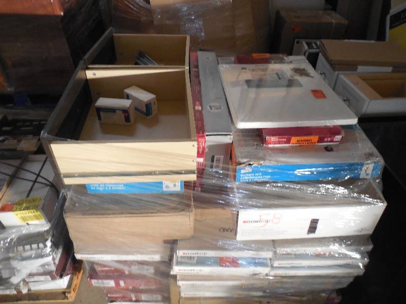 lot 58 image: PALLET LOT OF CLOSET MAID STORAGE ORGANIZERS