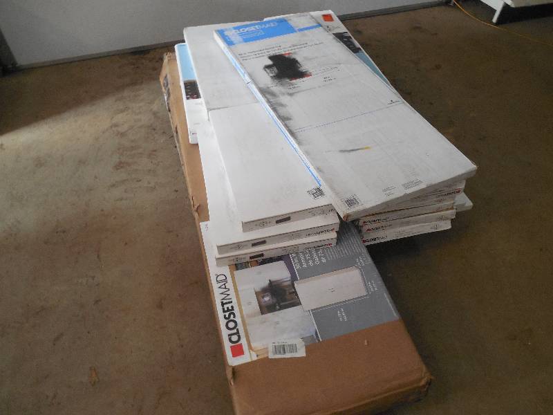 lot 87 image: PALLET LOT OF CLOSET MAID STORAGE ORGANIZERS