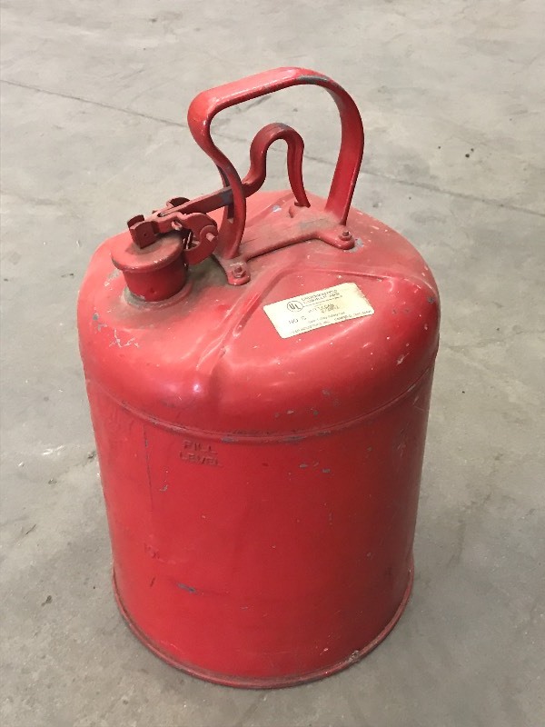lot 9 image: 5-Gallon Steel Gas Can ...