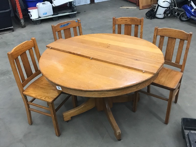 lot 40 image: 48 Round-Top Dining Table With (4)...