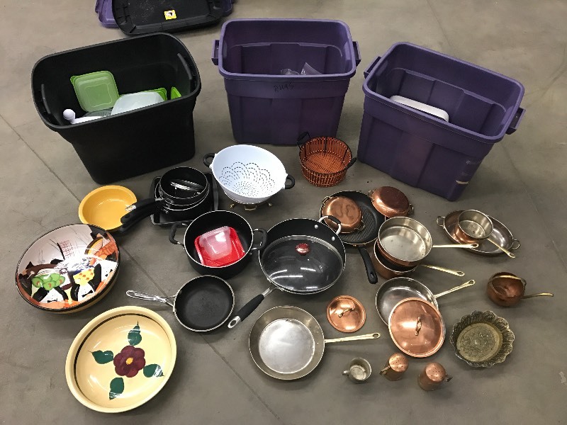 lot 45 image: (3) Totes Of Assorted Large Array ...
