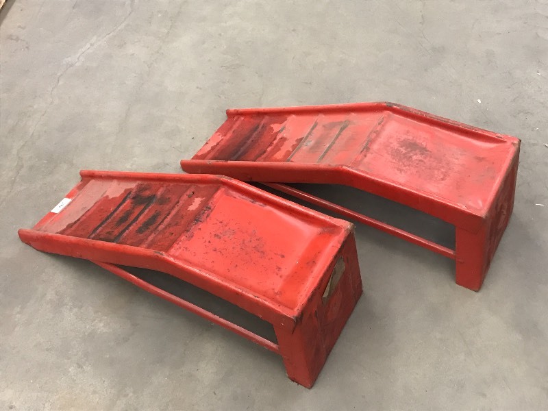 lot 74 image: Set Of Steel Car Ramps ...
