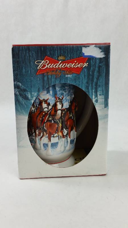 lot 54 image: 2007 Budweiser & 2010 Budweiser Holiday Stein