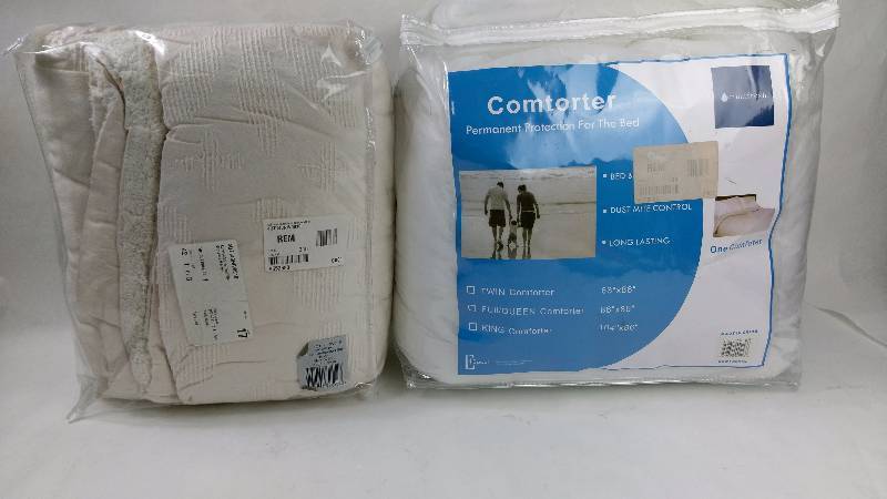 lot 14 image: Sabrina 3-Pc. Chenille Bedspread Set - Queen & Permafresh White Comforter - FullQueen