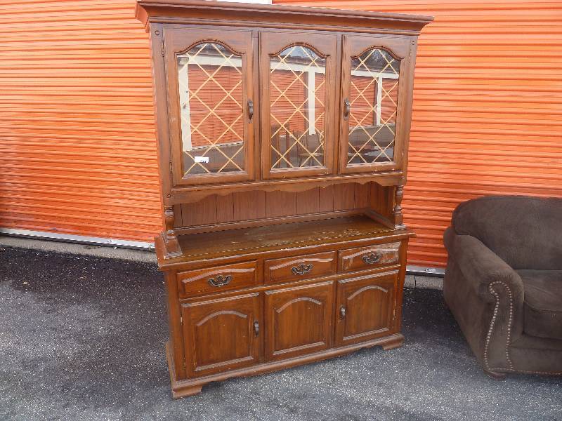 Vintage Lighted Hutch