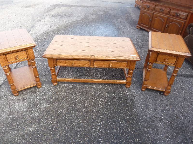 Vintage Coffee Table and End Tables