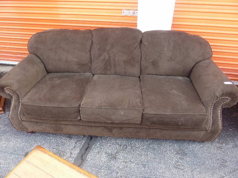Brown Upholstered Couch