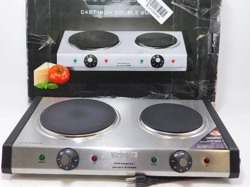 Waring Heavy Duty Cast-Iron Double Burner