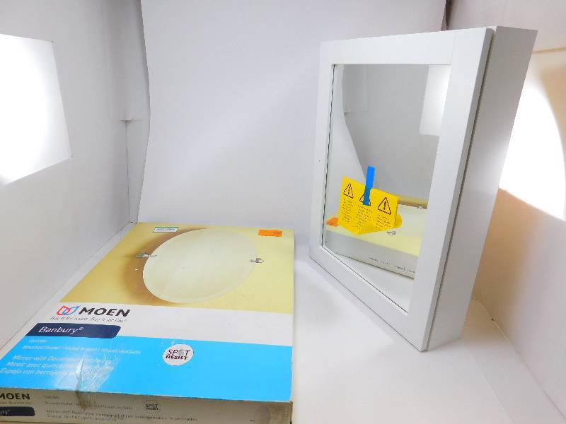 Medicine Cabinet and Moen Oval Mirror