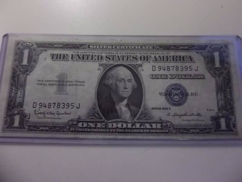 US $1 Silver Certificate Series 1935 H