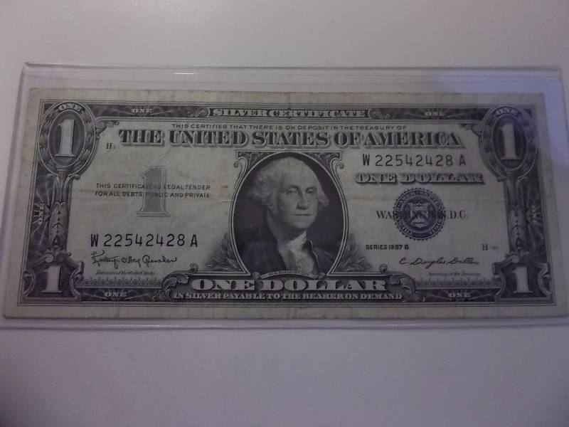 US $1 Silver Certificate Series 1957 B