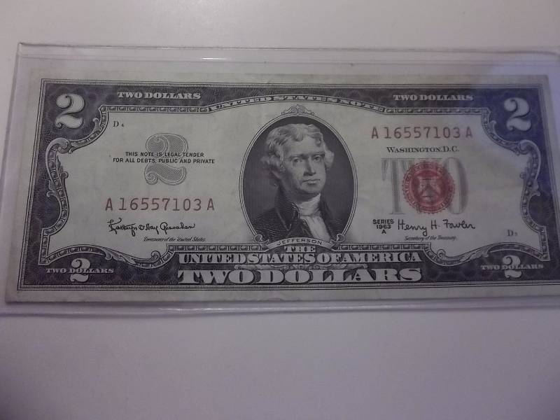 US Note $2 Bill Series 1963 A