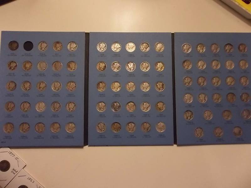 Complete Set Of Mercury Dimes (Less 1916 D Of Course) 77 Coins In Including 1921,1921D,1926S, 1931D (Valued At Approx. $350-$400)