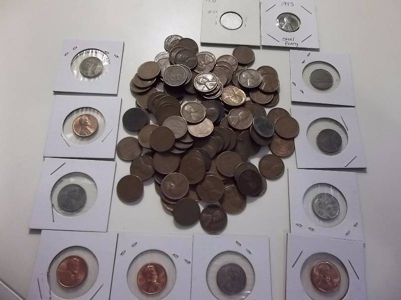 Bag Of Lincoln Wheats 1920s, 1930s, 1940s, 1950s, And A Few Indian Heads