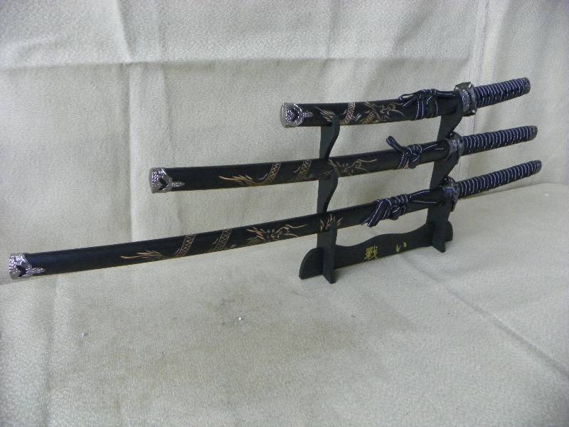 Dragon Samurai 3 Piece Sword S Black