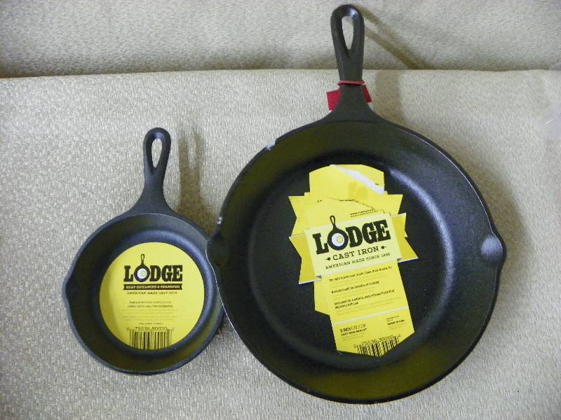 TWO CAST IRON SKILLETS